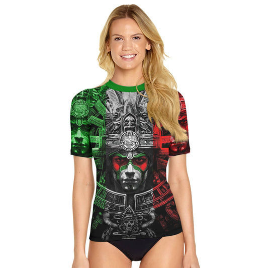 Aztec Priests Women's Short Sleeve Rash Guard