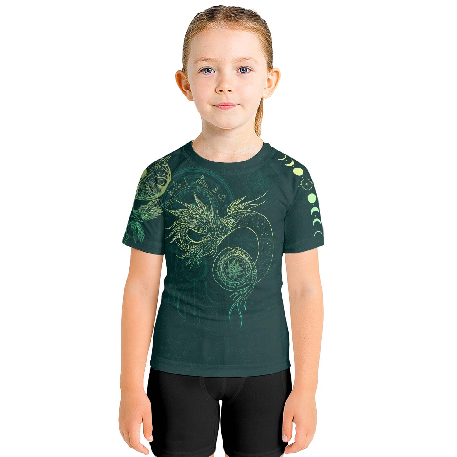 Celestial Dragon Rune Kids Rash Guard