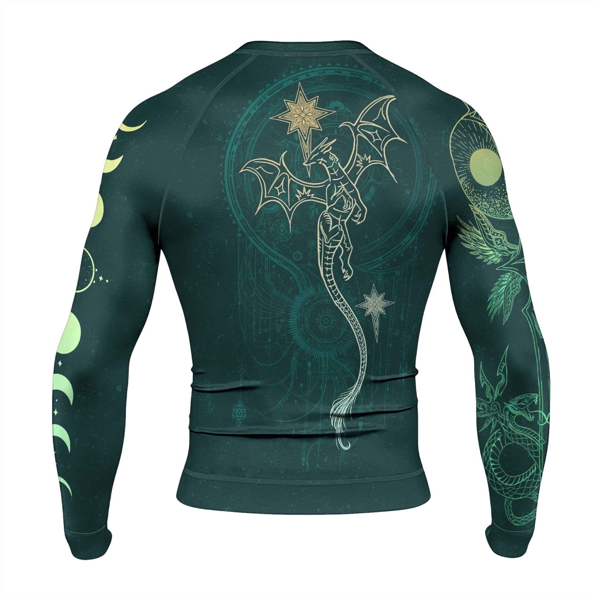 Celestial Dragon Rune Men's Long Sleeve Rash Guard