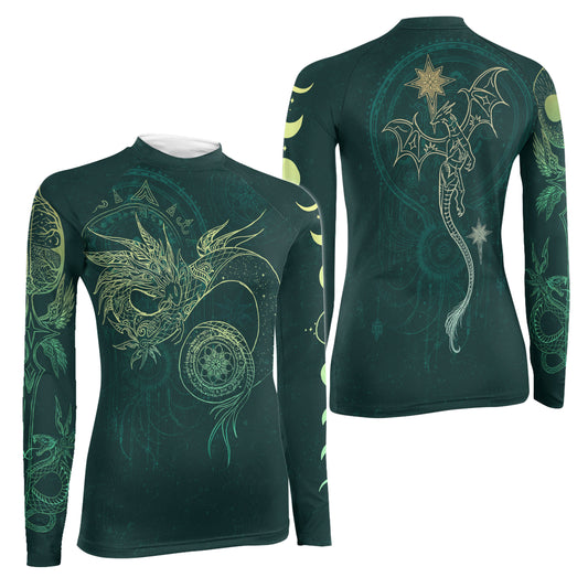 Celestial Dragon Rune Women's Long Sleeve Rash Guard