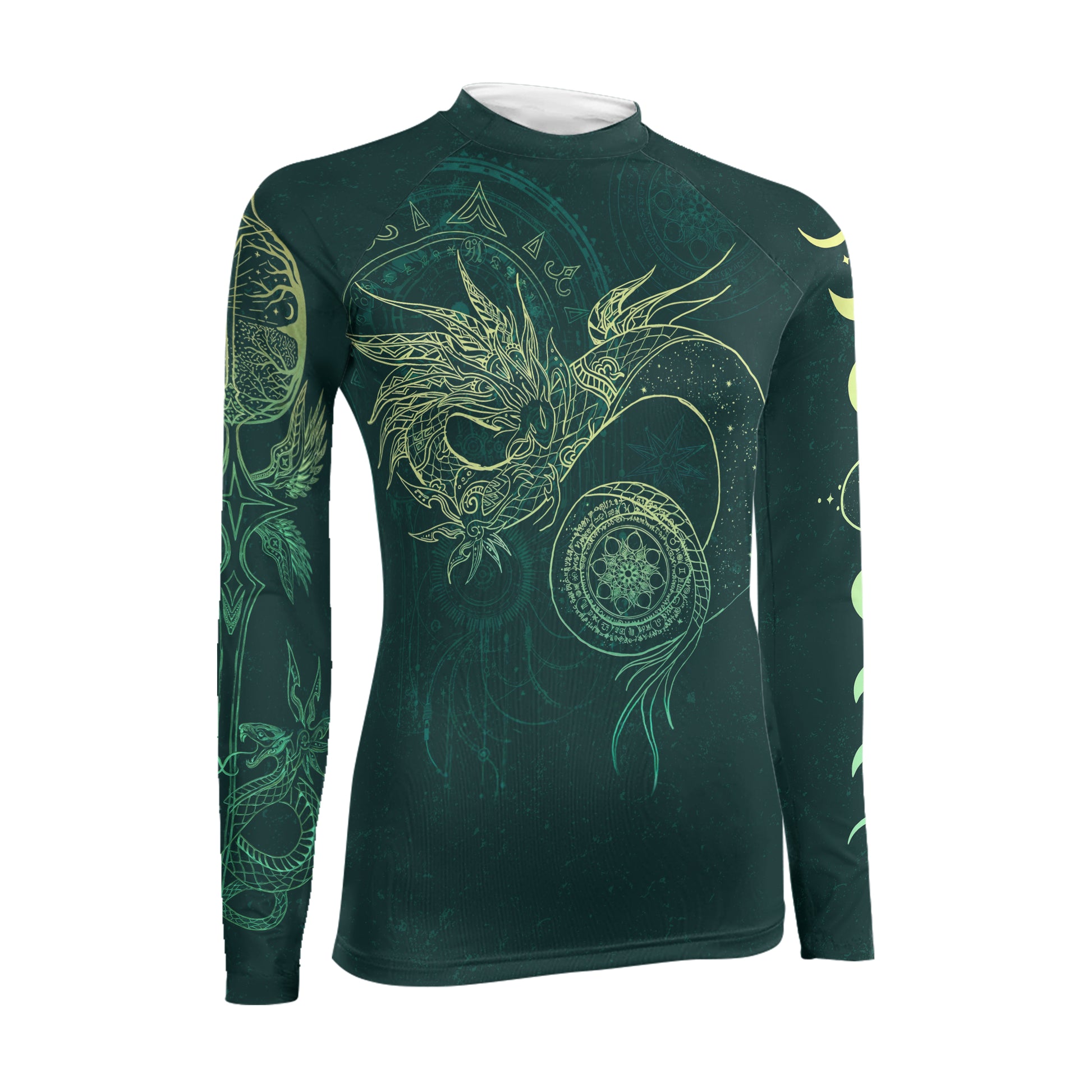 Celestial Dragon Rune Women's Long Sleeve Rash Guard