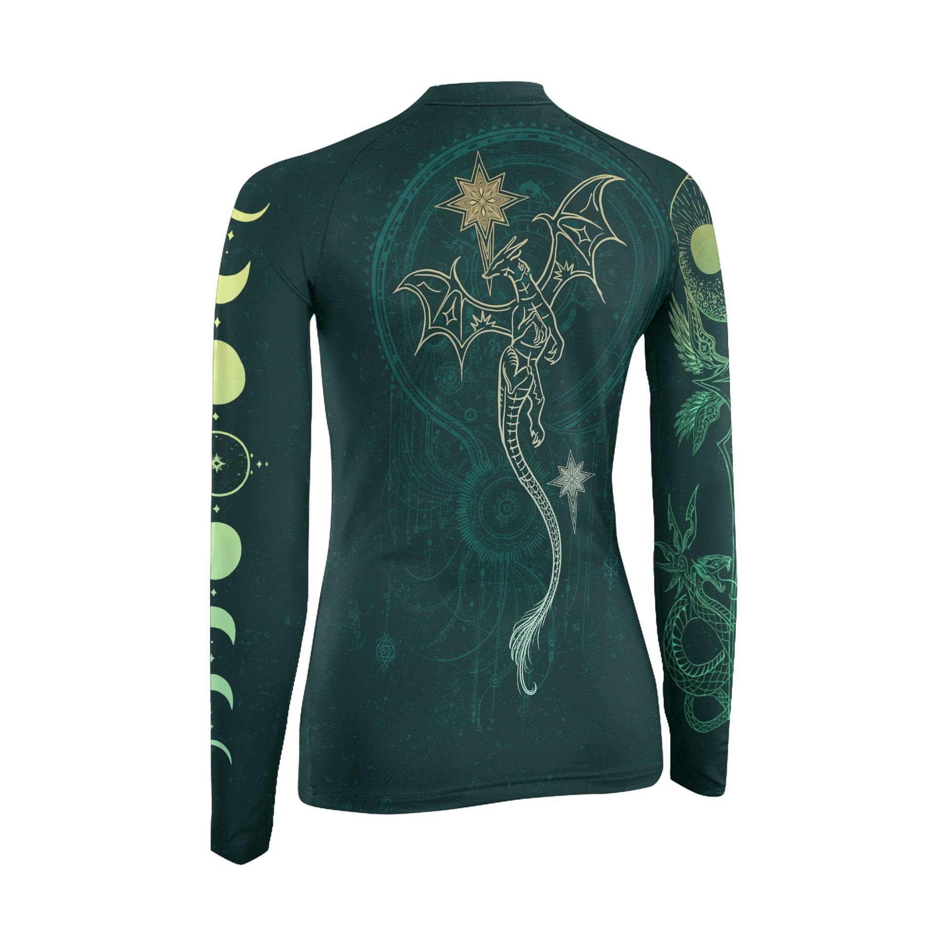 Celestial Dragon Rune Women's Long Sleeve Rash Guard