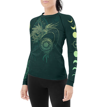 Celestial Dragon Rune Women's Long Sleeve Rash Guard