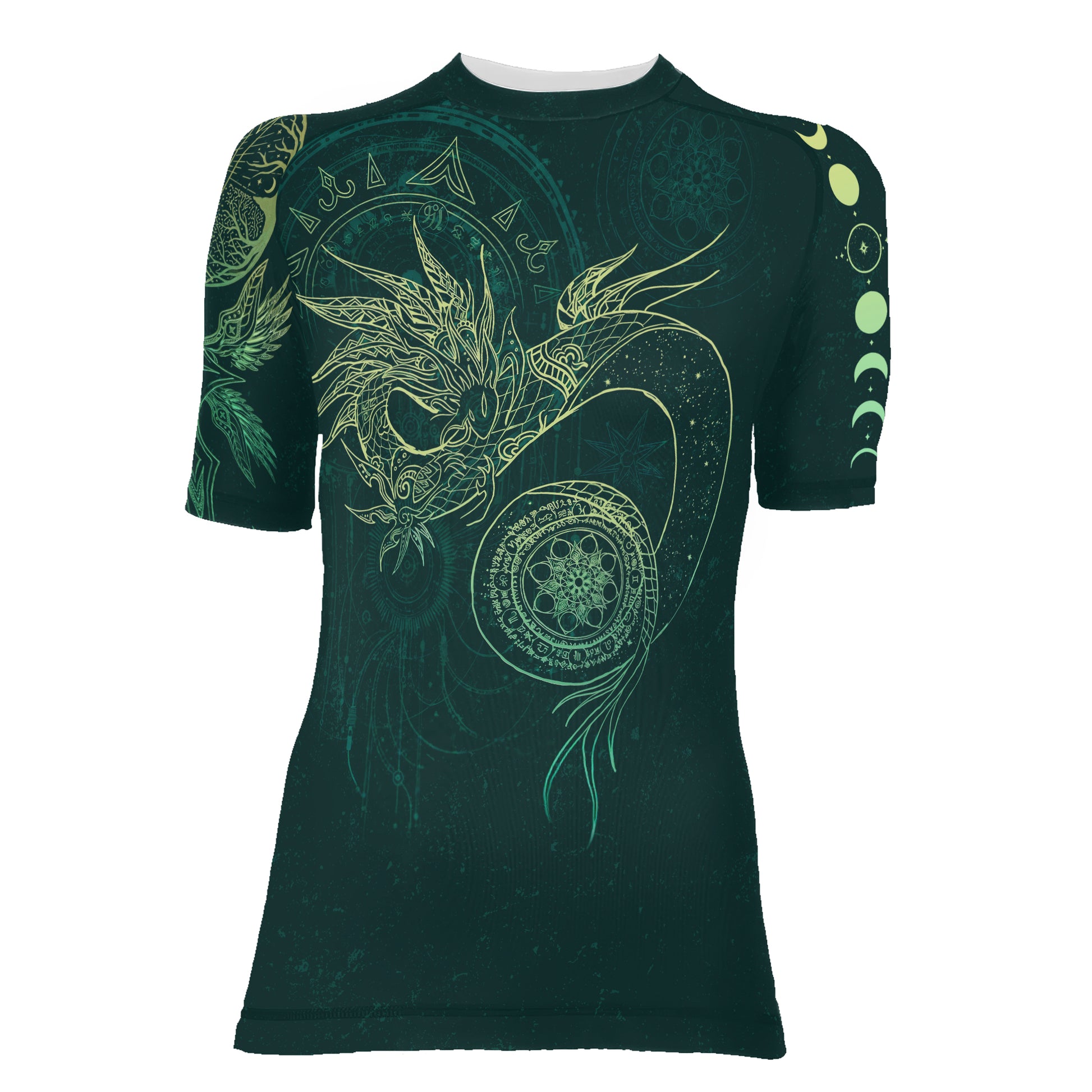 Celestial Dragon Rune Women's Short Sleeve Rash Guard