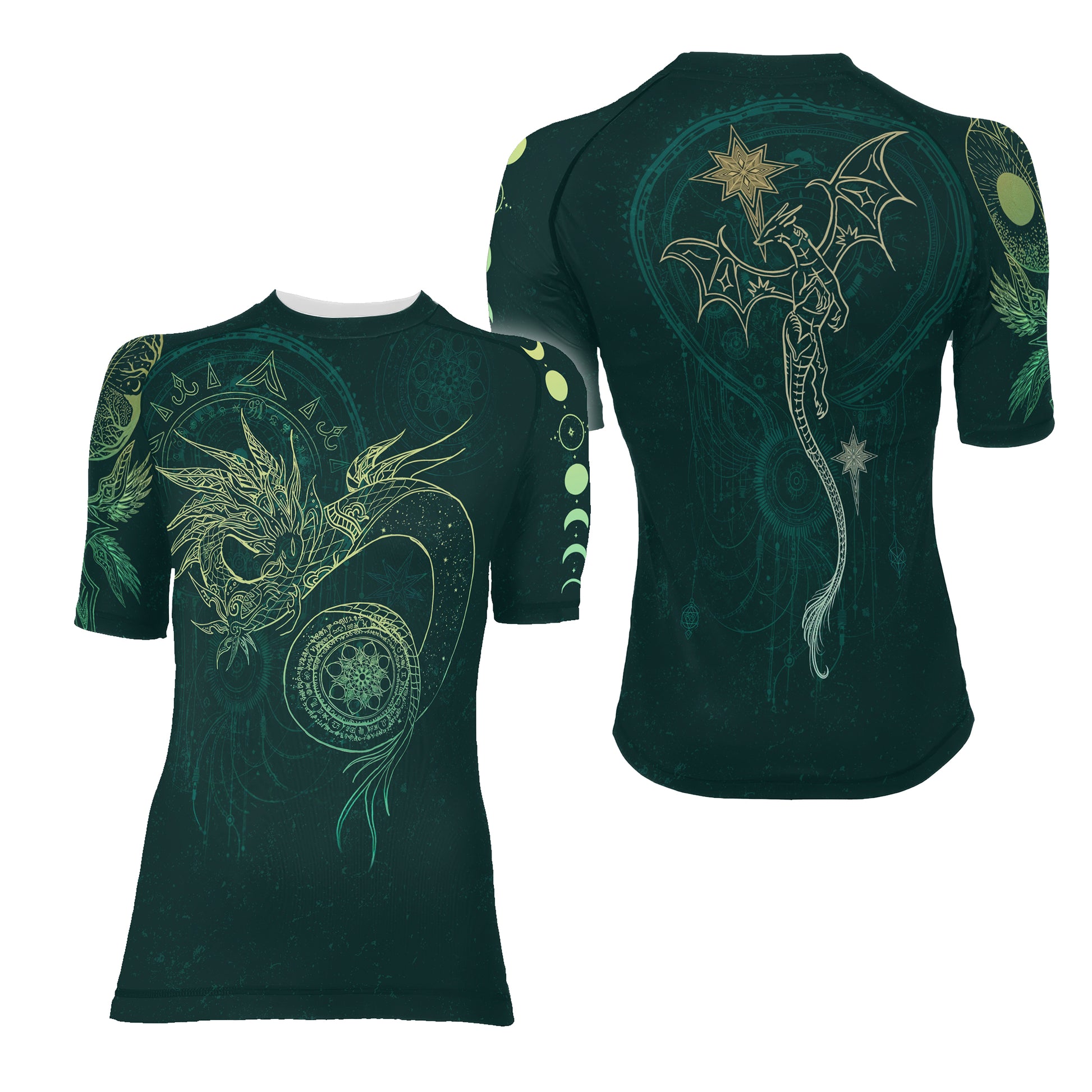 Celestial Dragon Rune Women's Short Sleeve Rash Guard
