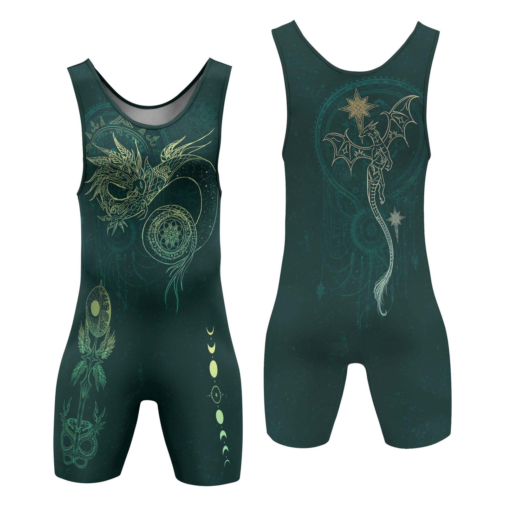 Celestial Dragon Rune Wrestling Singlets