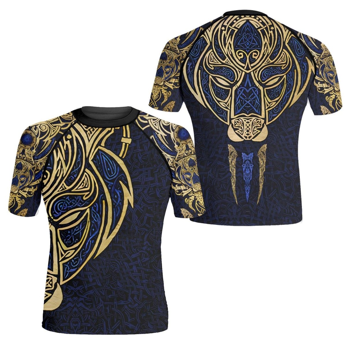 Björn Viking Lion King Men's Short Sleeve Rash Guard - BattleFitGear