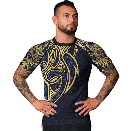 Björn Viking Lion King Men's Short Sleeve Rash Guard - BattleFitGear