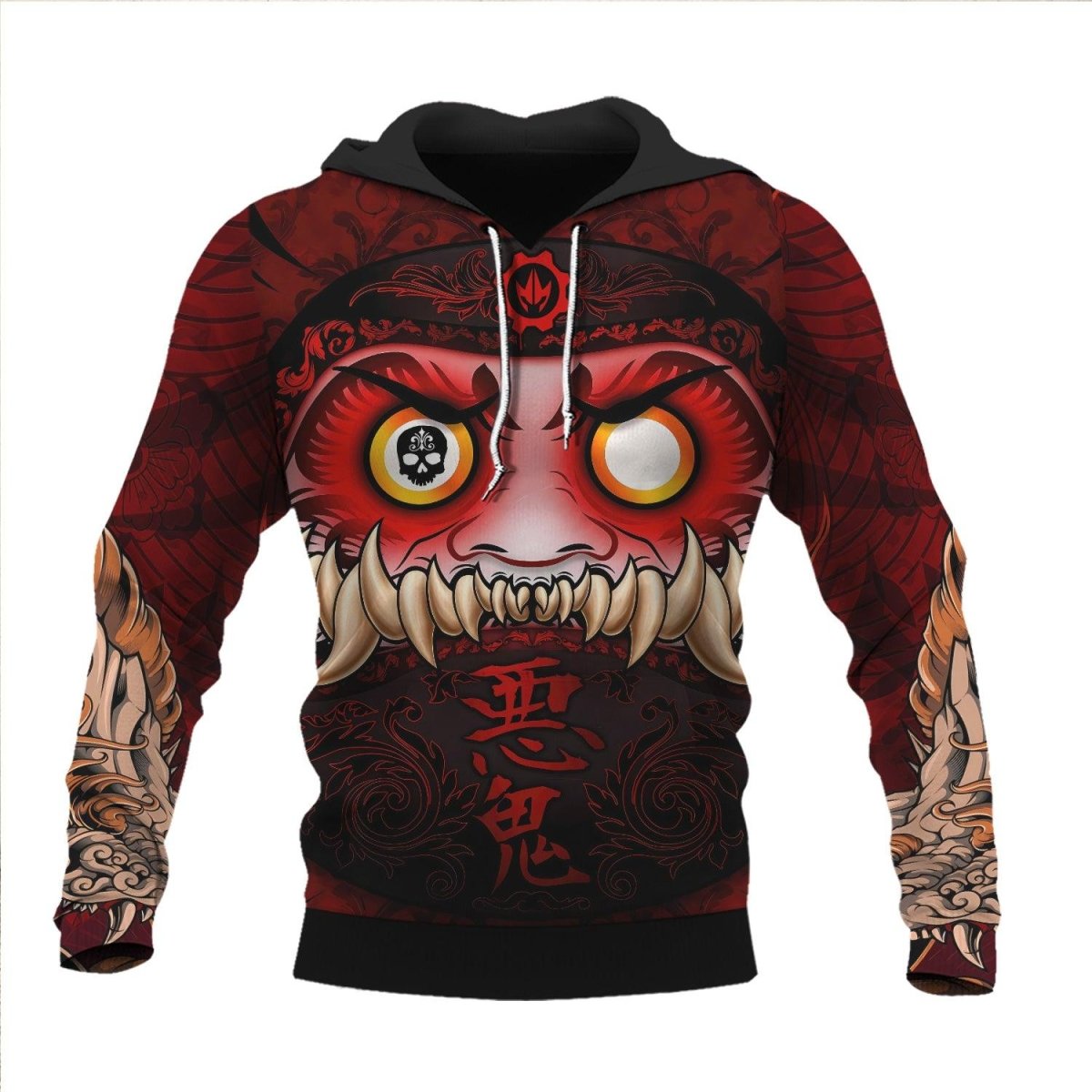 Japanese Daruma Pullover & Zip Hoodie - BattleFitGear