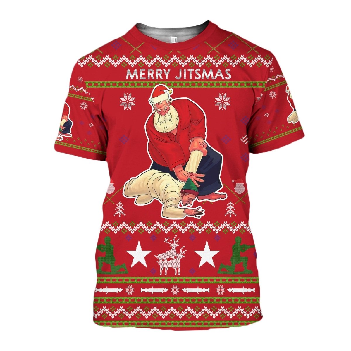 Santa Merry Jitsmas T - Shirt - BattleFitGear