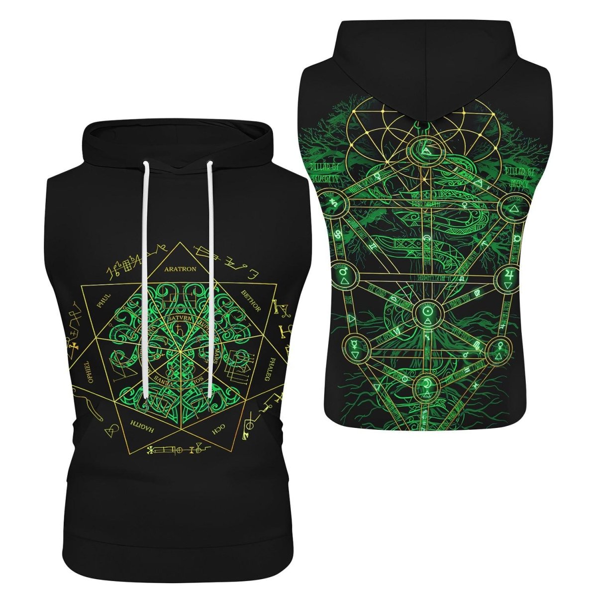 Viking World Tree Sleeveless Pullover & Zip Hoodie - BattleFitGear