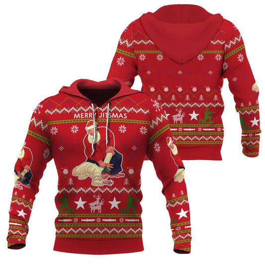 Santa Merry Jitsmas Pullover & Zip Hoodie - BattleFitGear