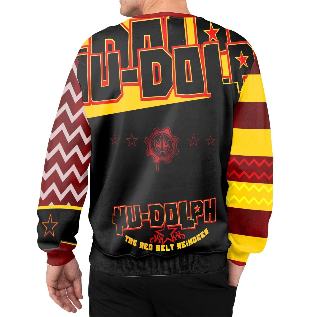 Hudolph The Red Belt Reindeer Sweatshirt - BattleFitGear