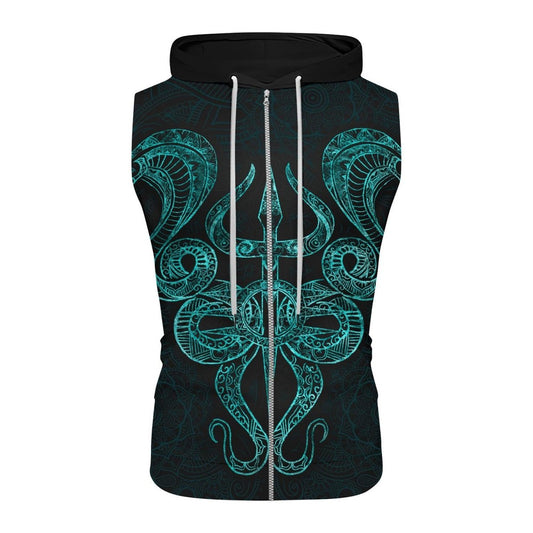 Snake King Vasuki Sleeveless Pullover & Zip Hoodie - BattleFitGear