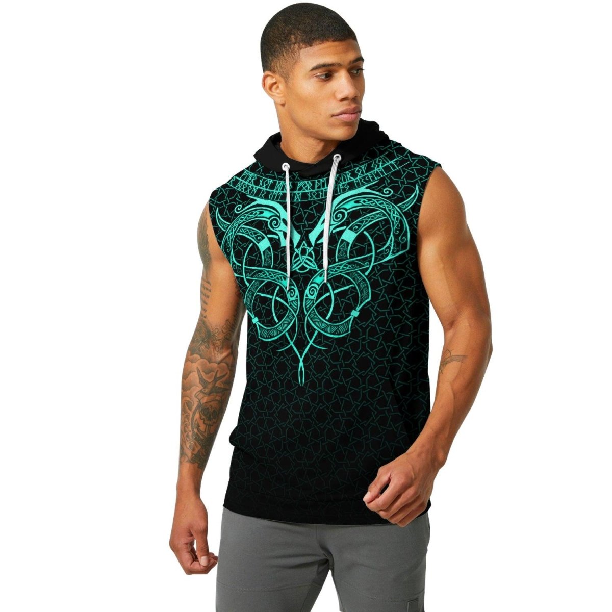 Viking Jormungandr Sleeveless Pullover & Zip Hoodie - BattleFitGear