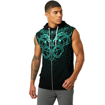 Viking Jormungandr Sleeveless Pullover & Zip Hoodie - BattleFitGear