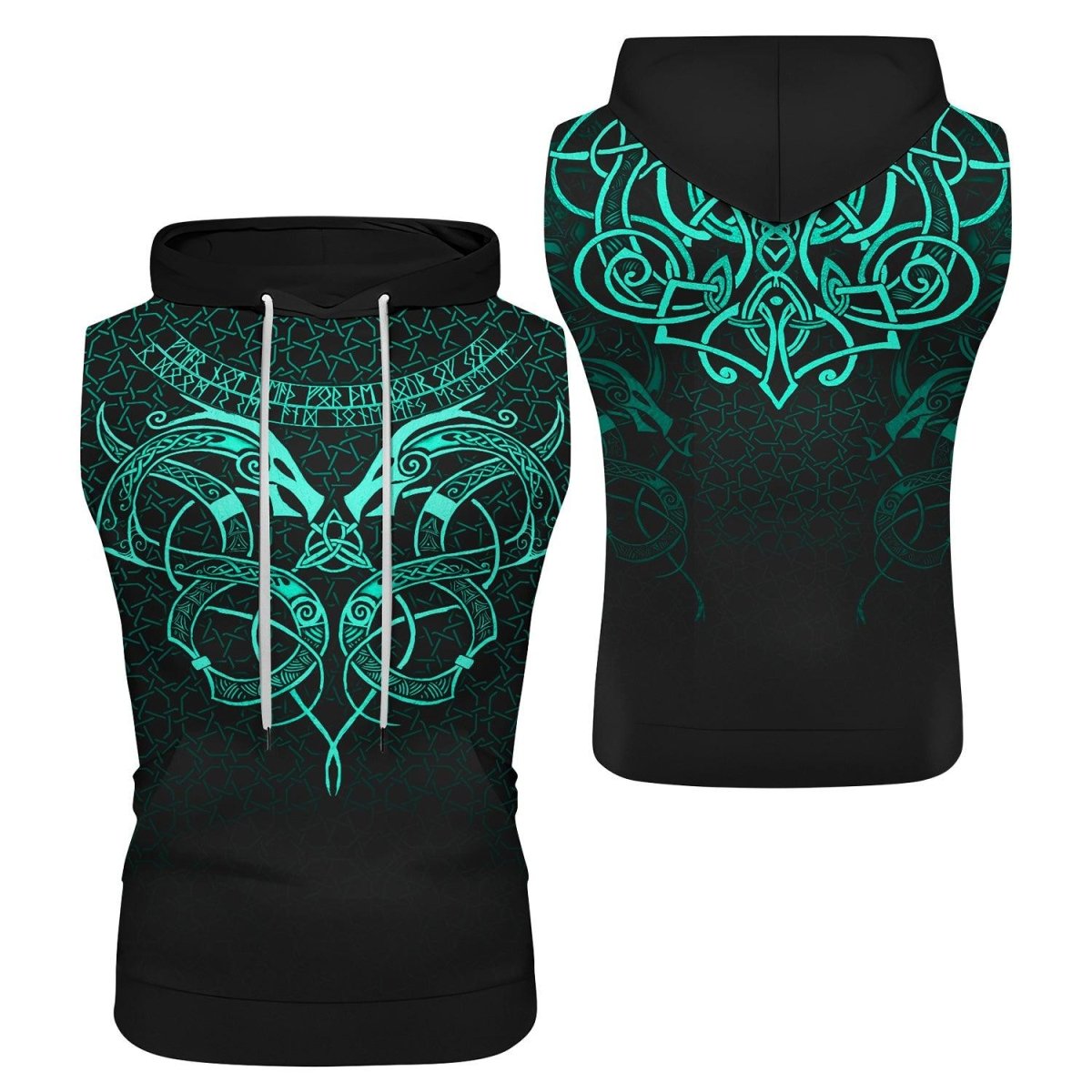 Viking Jormungandr Sleeveless Pullover & Zip Hoodie - BattleFitGear