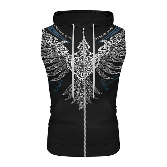 Muninn Eagle Sleeveless Pullover & Zip Hoodie - BattleFitGear