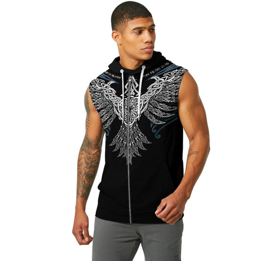 Muninn Eagle Sleeveless Pullover & Zip Hoodie - BattleFitGear