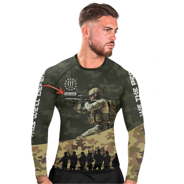 Personalized 1776 US Army Men's Long Sleeve Rash Guard