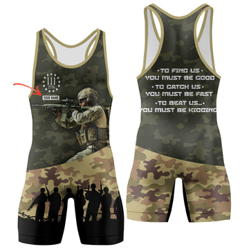 Personalized 1776 US Army Wrestling Singlets
