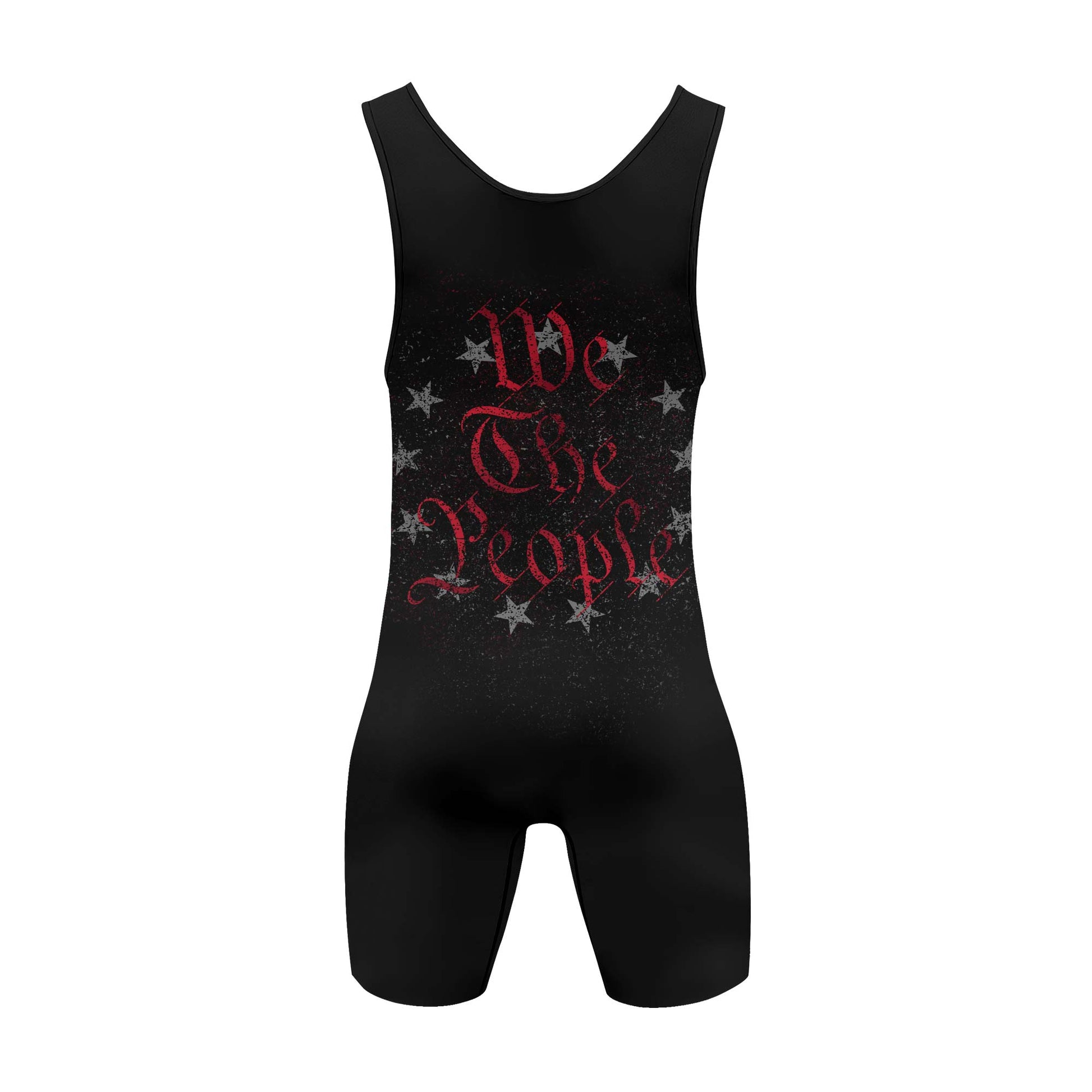 Personalized American Jiu Jitsu Skull Grunge Wrestling Singlets