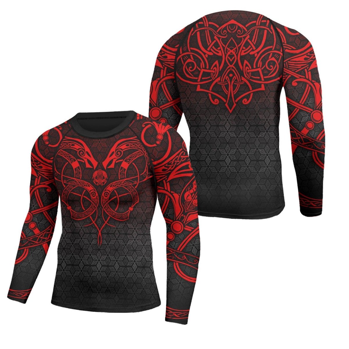 Viking Fenrir Rune 2 High Quality Men's Long Sleeve Rash Guard - BattleFitGear