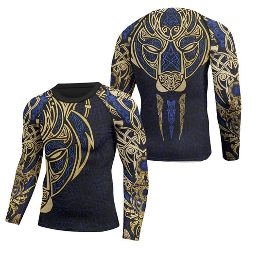 Björn Viking Lion King Men's Long Sleeve Rash Guard - BattleFitGear