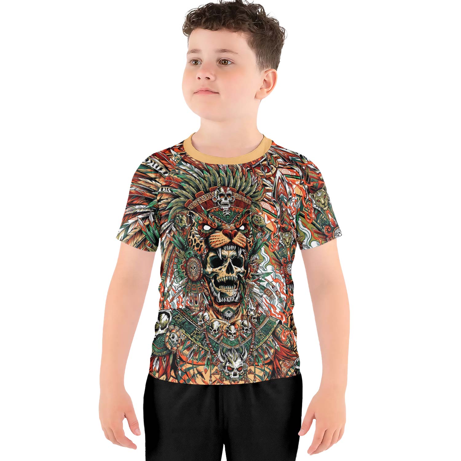Tezcatlipoca God Kids Rash Guard