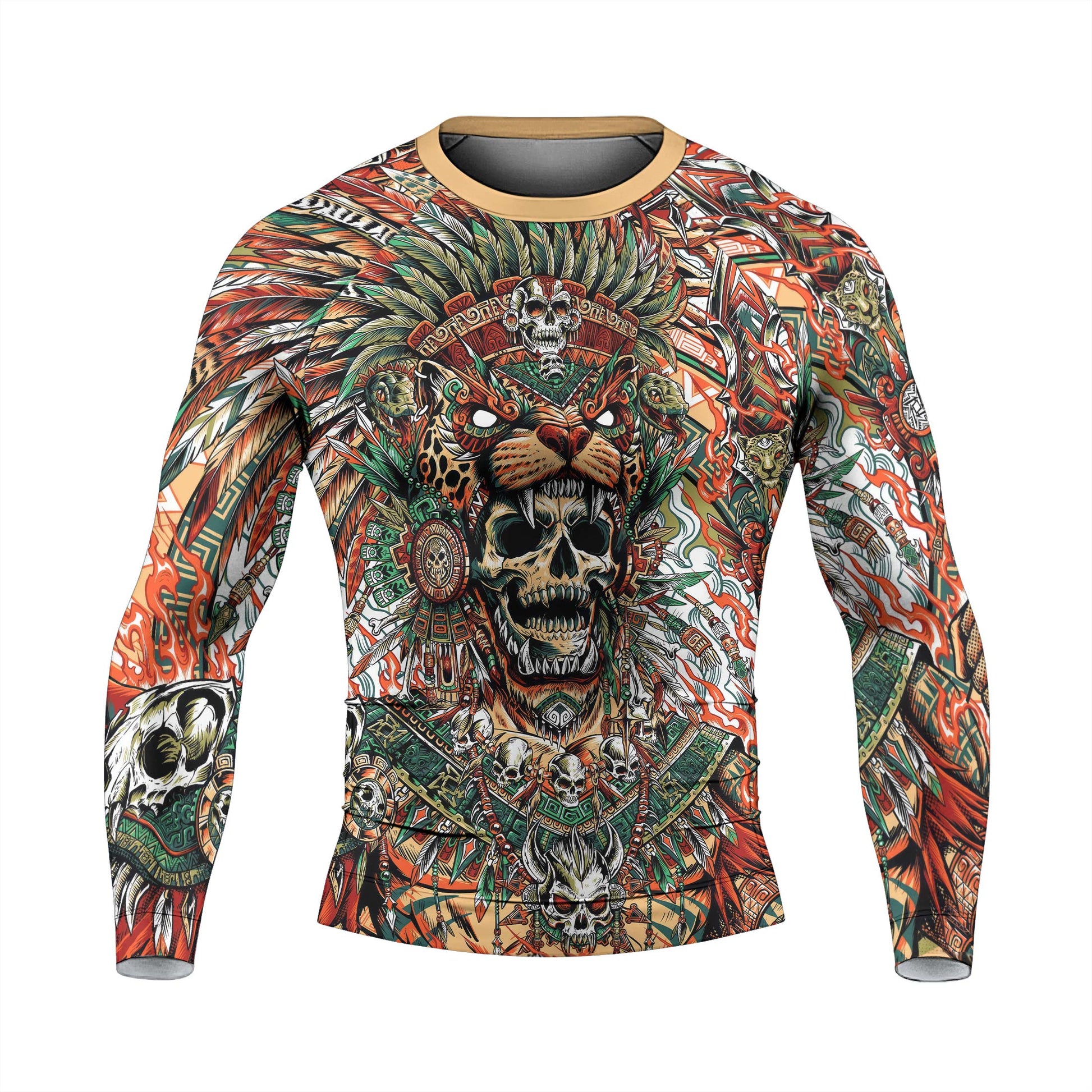 Tezcatlipoca God Men's Long Sleeve Rash Guard