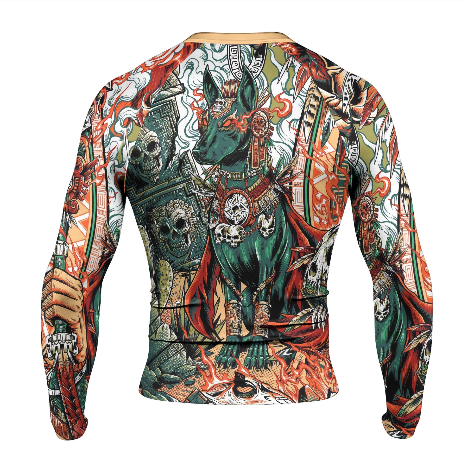 Tezcatlipoca God Men's Long Sleeve Rash Guard