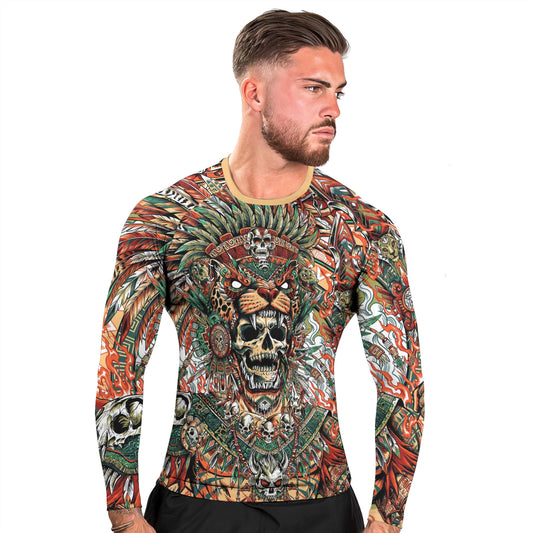 Tezcatlipoca God Men's Long Sleeve Rash Guard