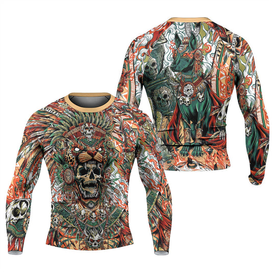Tezcatlipoca God Men's Long Sleeve Rash Guard