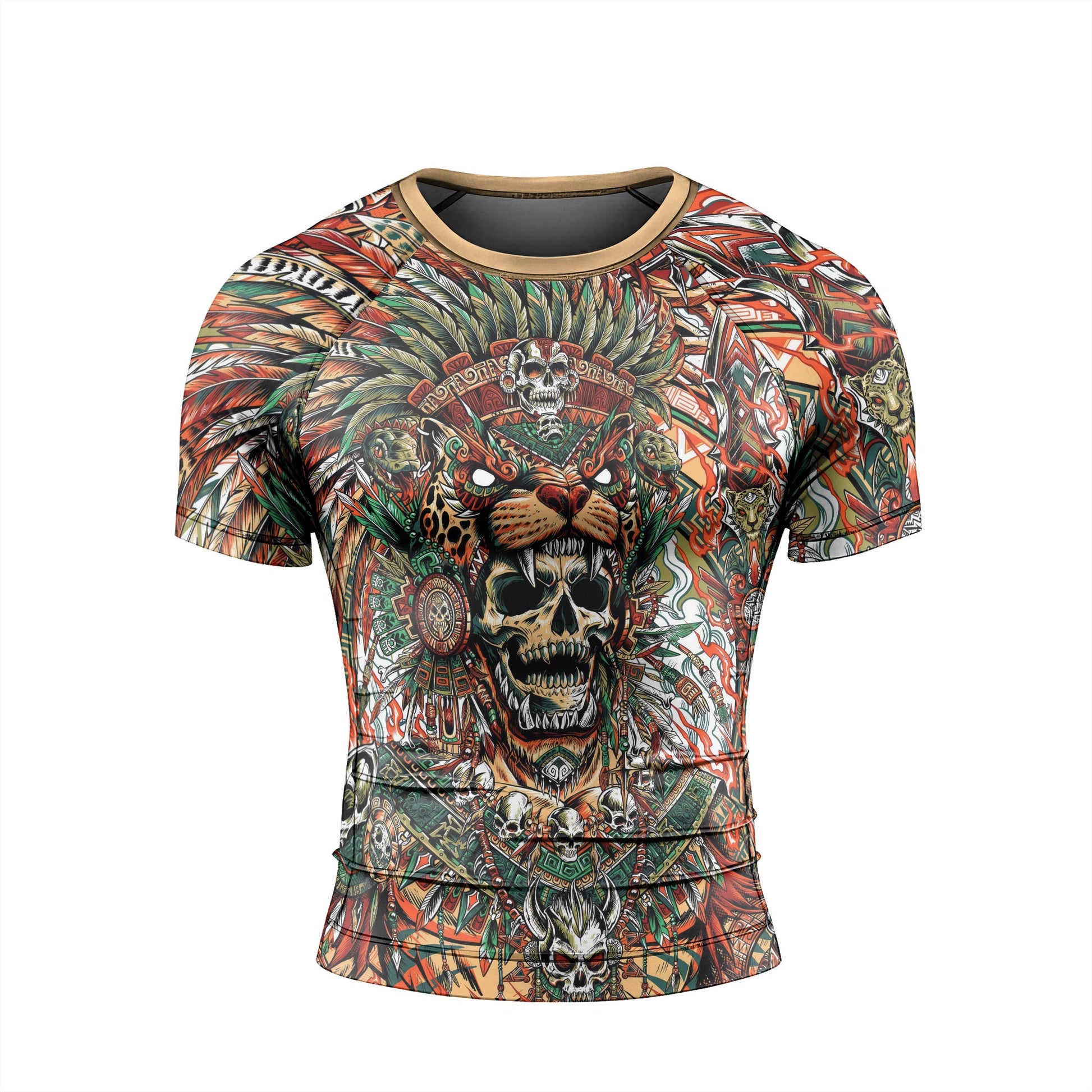 Tezcatlipoca God Men's Short Sleeve Rash Guard
