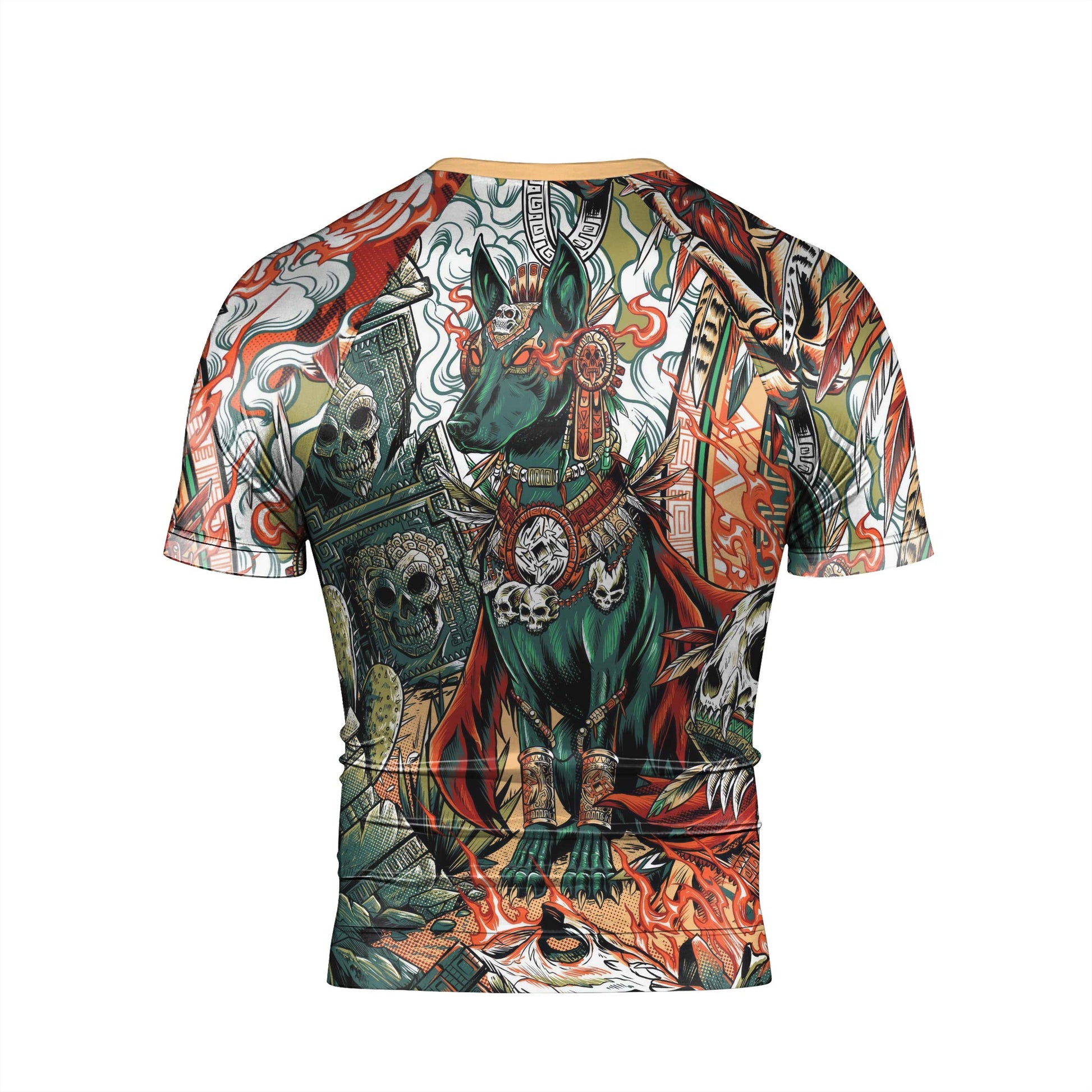 Tezcatlipoca God Men's Short Sleeve Rash Guard