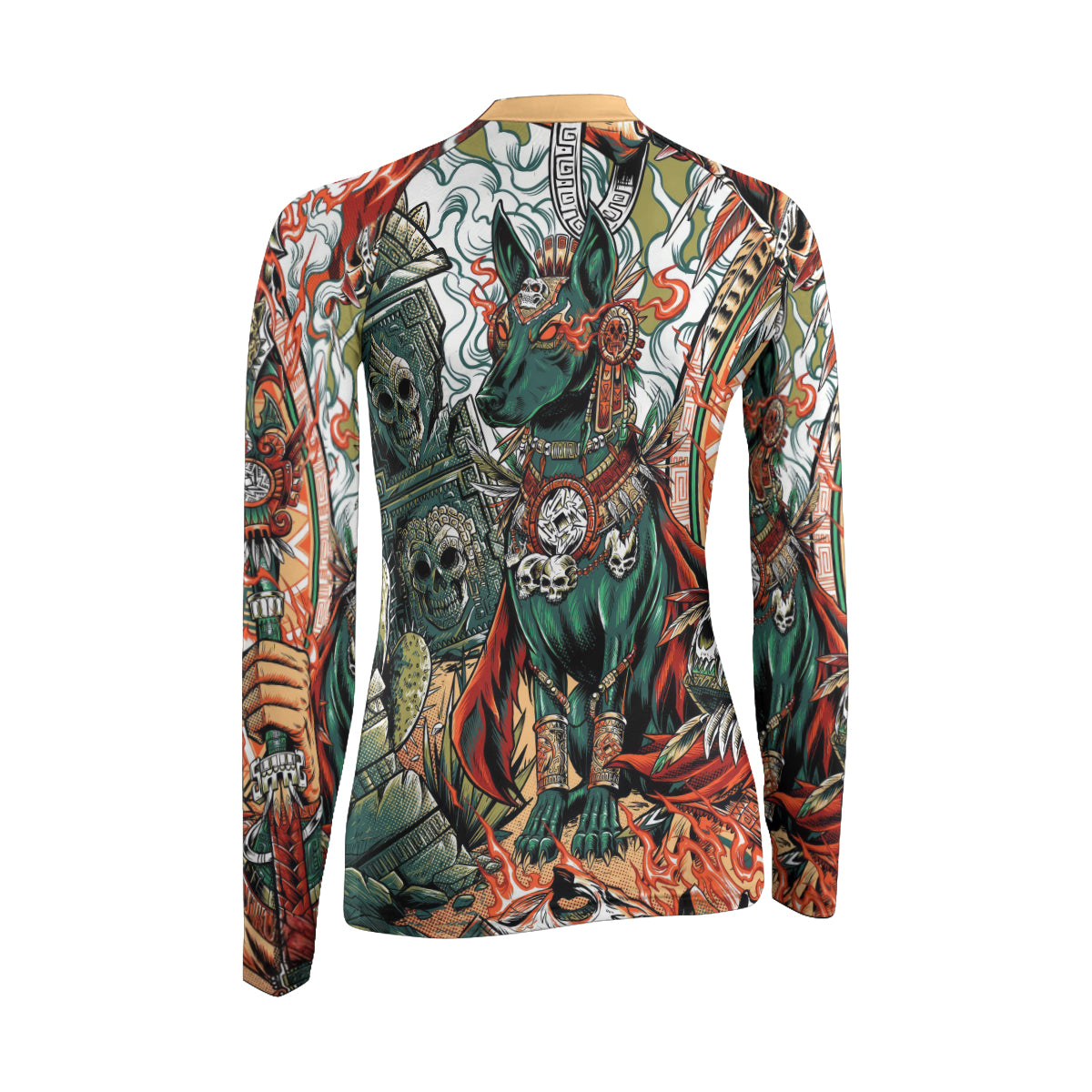 Tezcatlipoca God Women's Long Sleeve Rash Guard