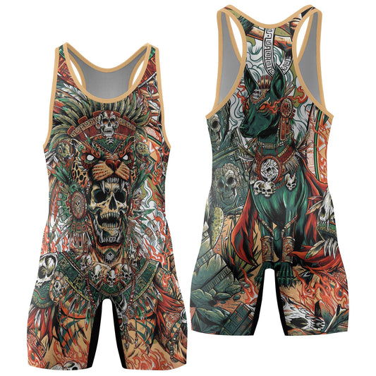 Tezcatlipoca God Wrestling Singlets