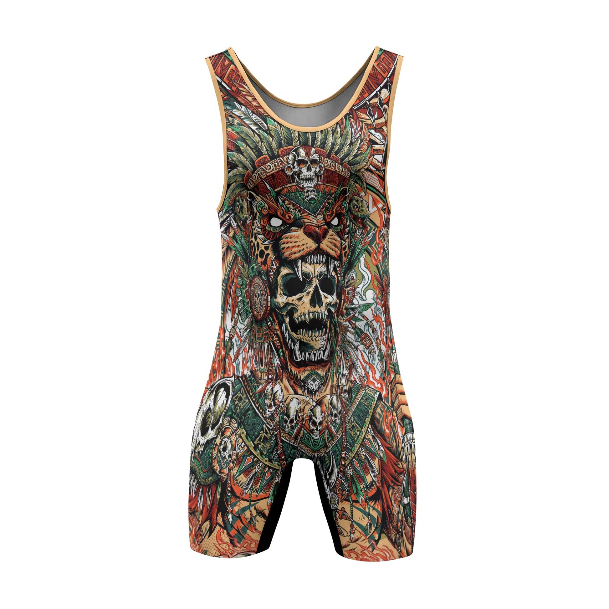 Tezcatlipoca God Wrestling Singlets