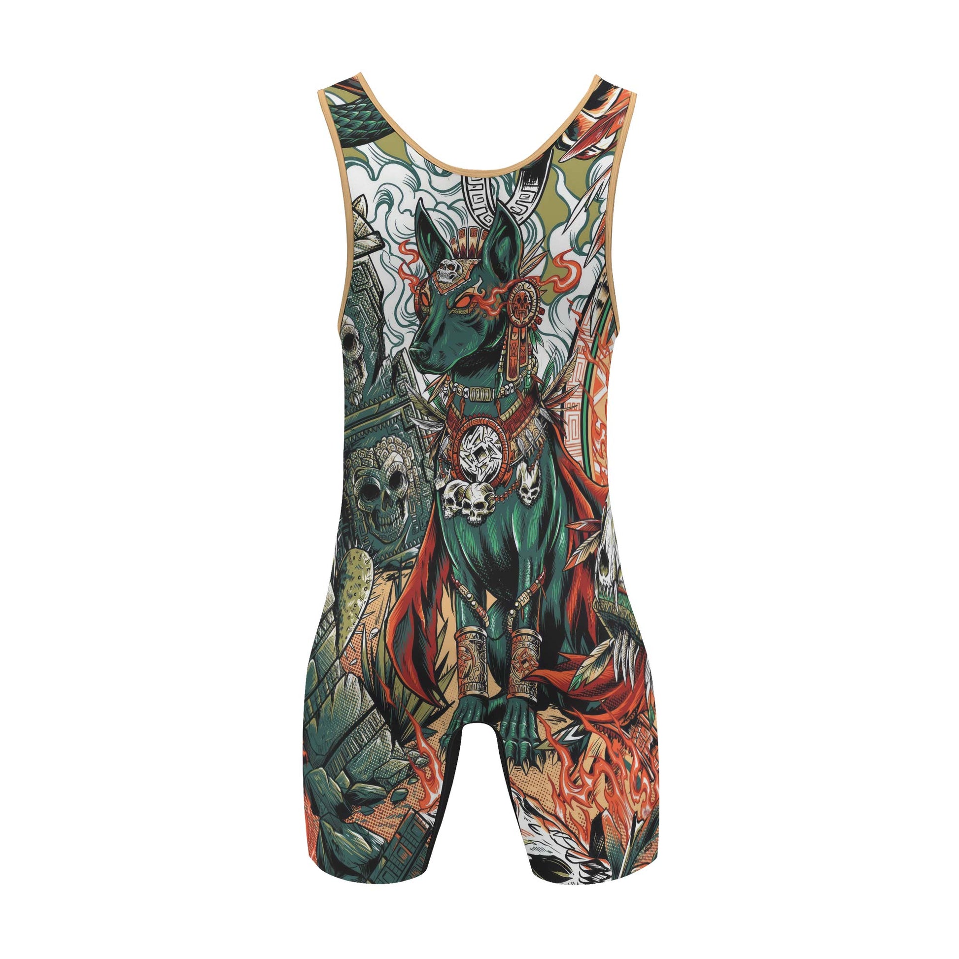 Tezcatlipoca God Wrestling Singlets