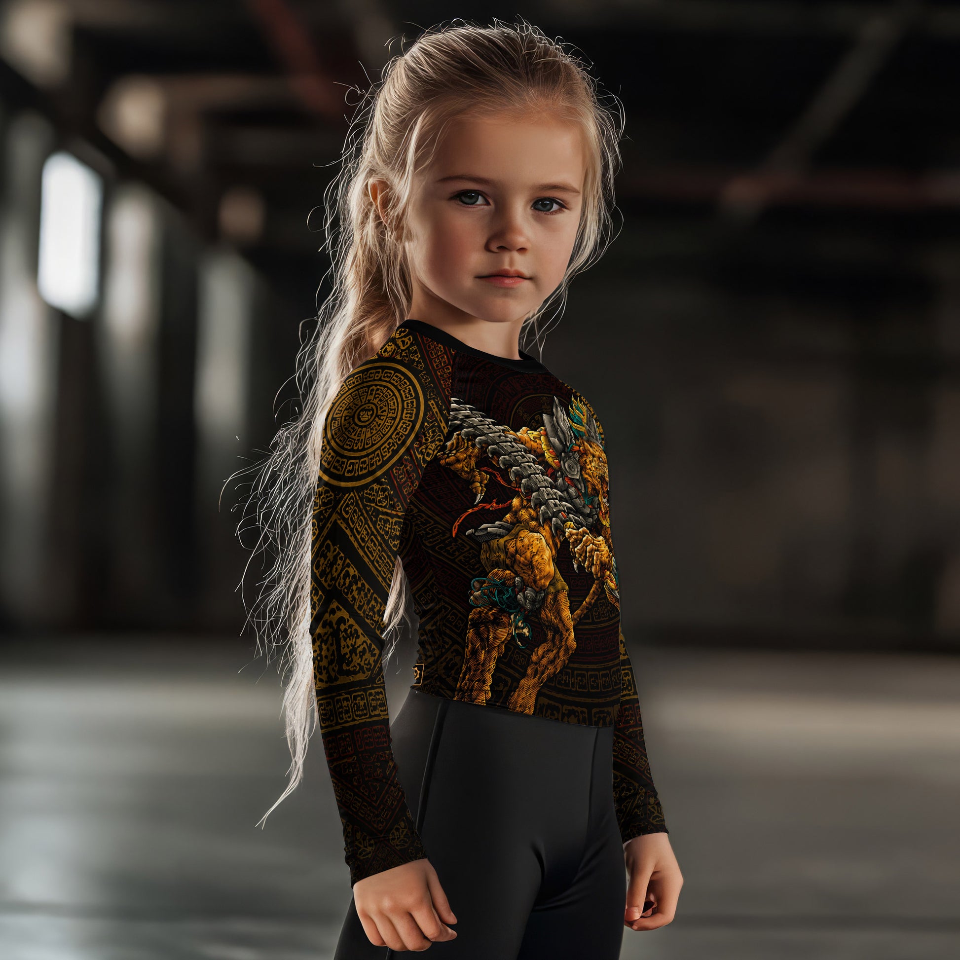 Tezcatlipoca Warrior Kids Rash Guard