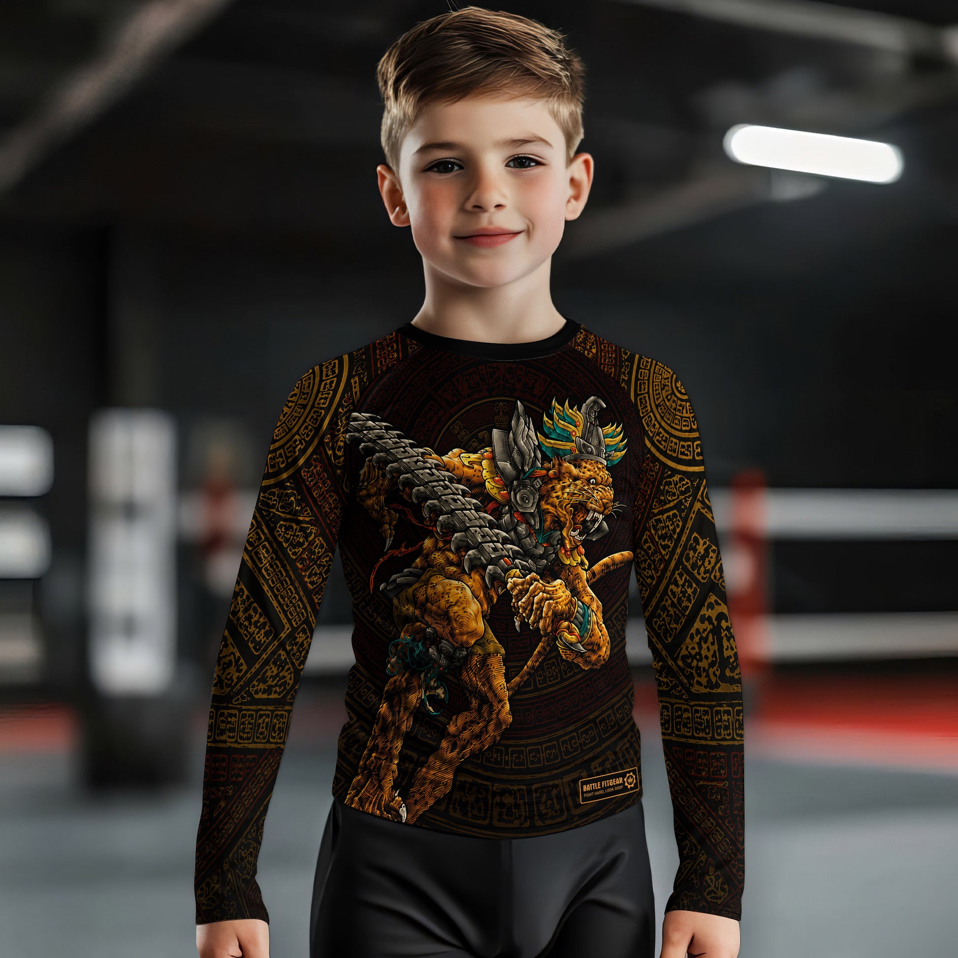 Tezcatlipoca Warrior Kids Rash Guard