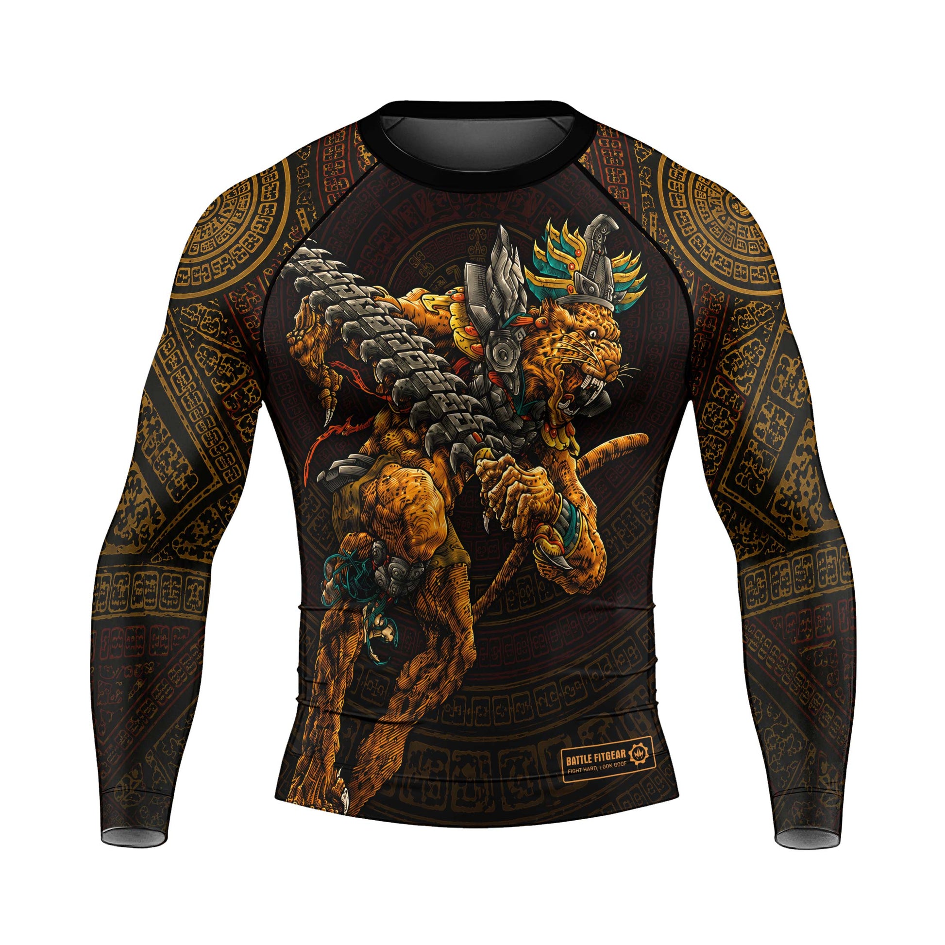 Tezcatlipoca Warrior Men's Long Sleeve Rash Guard