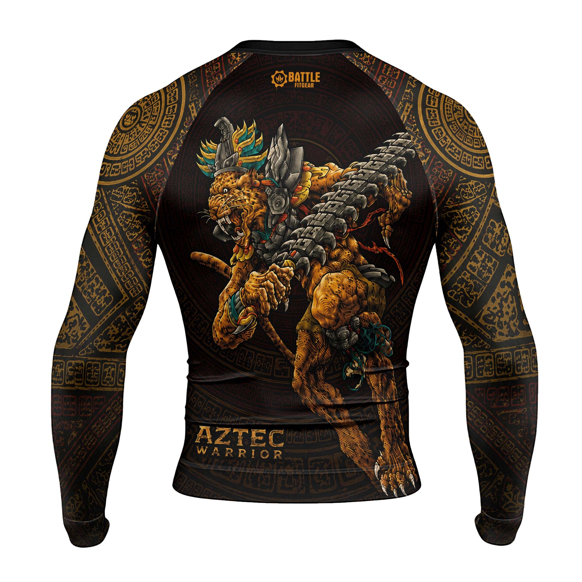 Tezcatlipoca Warrior Men's Long Sleeve Rash Guard