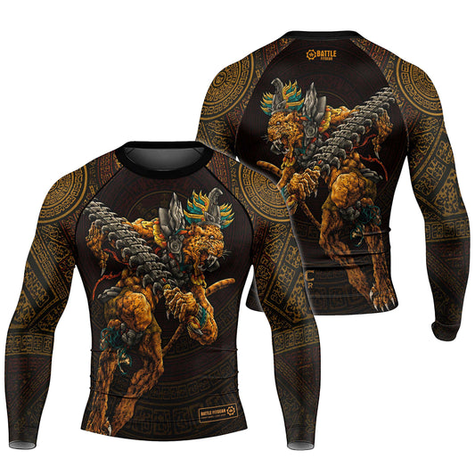 Tezcatlipoca Warrior Men's Long Sleeve Rash Guard