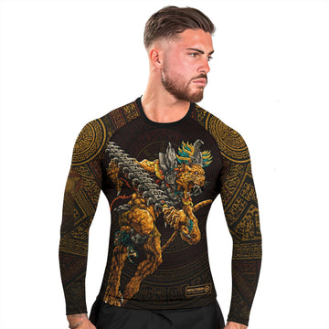 Tezcatlipoca Warrior Men's Long Sleeve Rash Guard