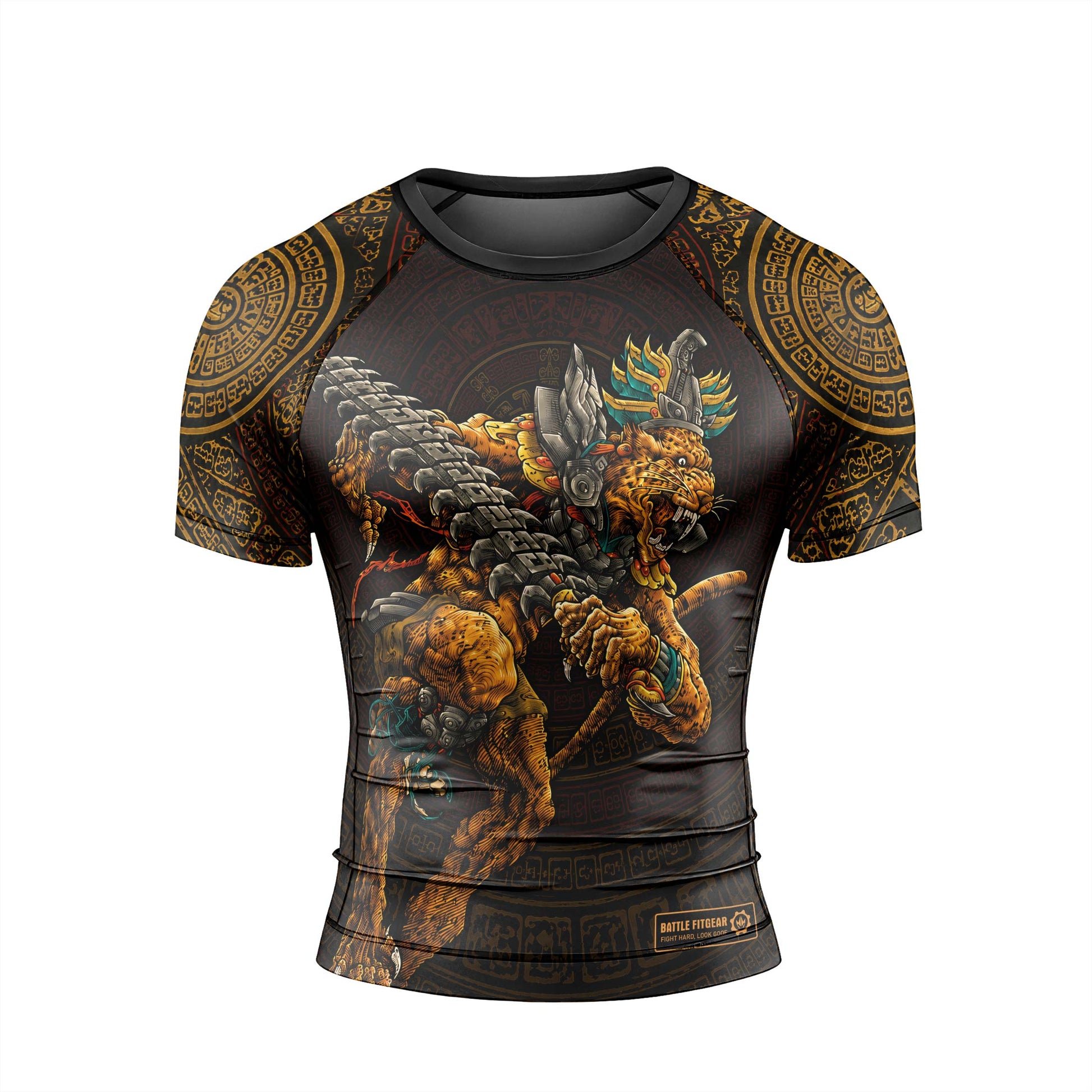 Tezcatlipoca Warrior Men's Short Sleeve Rash Guard
