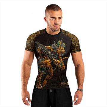 Tezcatlipoca Warrior Men's Short Sleeve Rash Guard