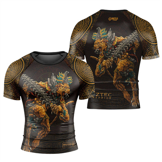 Tezcatlipoca Warrior Men's Short Sleeve Rash Guard