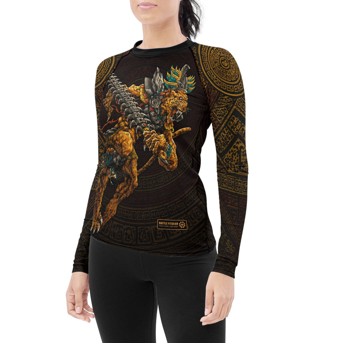 Tezcatlipoca Warrior Women's Long Sleeve Rash Guard