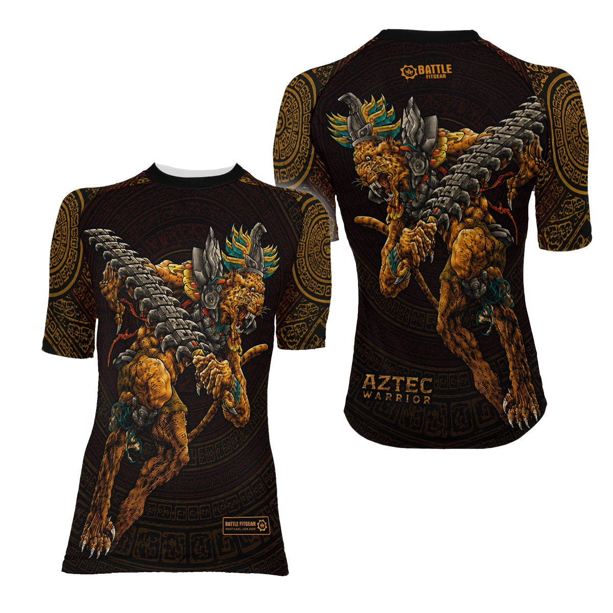 Tezcatlipoca Warrior Women's Short Sleeve Rash Guard